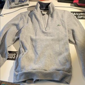 Men’s Grey Lacoste Quarter Zip